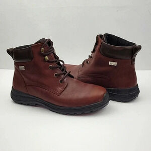 Ecco GoreTex Lined Leather Hiking Boot Deep Brown EU Size 39